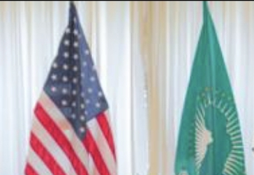 علم أمريكا والاتحاد الافريقي