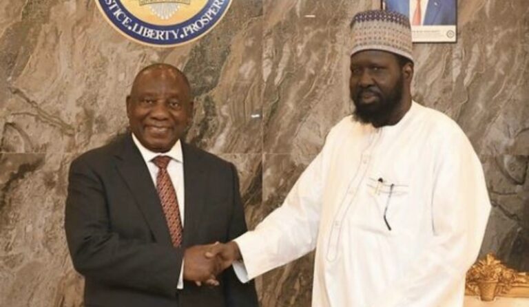 رئيسي جنوب أفريقيا وجنوب السودان