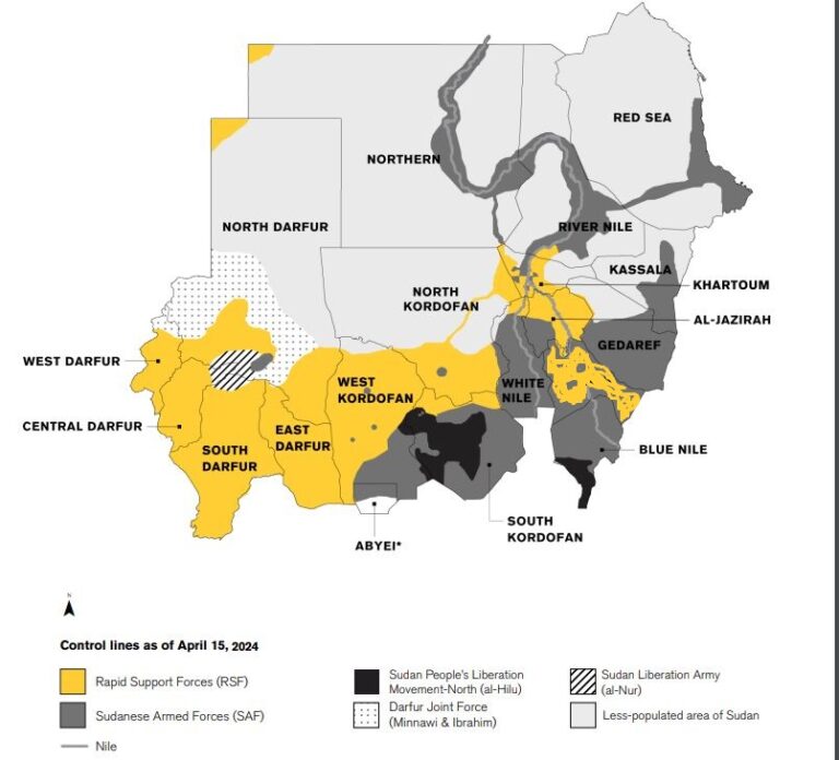خريطة حرب السودان
